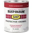 thumbnail image 1 of Rust-Oleum 7762502 Stops Rust Brush On Paint, Quart, Gloss Sunrise Red, 1 of 12