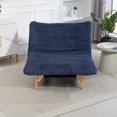 thumbnail image 2 of Bean Bag Chair for Adults with Down Filling Accent Armless Lazy Sofa Comfy Lounge Chairs, Sleeper Reading Chair for Living Room, Blue, 2 of 6