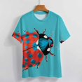 thumbnail image 3 of Ladybug Pattern Design T Shirts Basic T-Shirt Short Sleeve Ladies Tee Shirt Summer Graphic Clothing, 3 of 6
