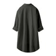thumbnail image 3 of Casual Solid Color Button Up Collared Shirt for Women 3/4 Sleeve, Soft Fabric, Versatile for Various Occasions, Hand Wash Cold, 3 of 3