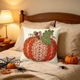 thumbnail image 5 of Halloween Ghost Pumpkin Pillow Cover, Black Cat Print, 18x18 Soft Cushion Case, Hidden Zipper, Fall Thanksgiving Decor for Sofa Home by MPOISVA, 5 of 7