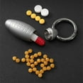 thumbnail image 2 of Pocket Pills Case Holder Waterproofs Stainless Steel Pills Box Keychains Portable Seal Medicine Storage Bottles Enduring, 2 of 9