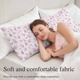 thumbnail image 5 of Pink Purple Butterfly Body Pillow Covers 20"x54", Spring Watercolor Butterfly Soft Brushed Microfiber Breathable Throw Pillow Covers, Pillowcase with Zipper for Couch Sofa Bedroom Living Room, 5 of 9