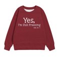 thumbnail image 6 of piuwrlz Sweaters for Girls Printed Hoodie Long Sleeves Without a Hat Sweater Red Size 2-3 Years, 6 of 6