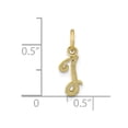 thumbnail image 6 of Diamond2Deal Mother's Day Gift 10k Yellow Gold Initial I Charm Pendant for Women, 6 of 6