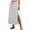 A-White1215, variant on Wxolcjlv Womens Solid Side Slit Maxi Skirt Drawstring Waist Casual Travel Long Skirts