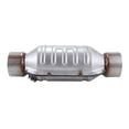 thumbnail image 1 of Universal Catalytic Converter 3 Inch 400 Cells High Flow Muffler Catalytic Converter Euro 1 Round Stainless Steel, 1 of 5