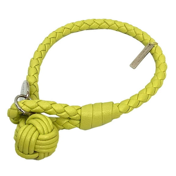 Pre-Owned BOTTEGA VENETA Intrecciato Bracelet Yellow S Size Bottega