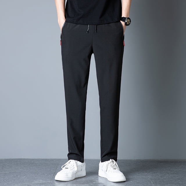 Pantalones Elásticos Casuales Largos Lisos Rectos Para Hombre CH-EG