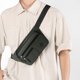 thumbnail image 2 of Riñonera deportiva para hombre | Bolsa pectoral ligera multicapa - Bandolera impermeable para correr, viajar, ir al gimnasio y desplazarse - Correa ajustable | 28x16x7cm | Negro, Azul, Verde, Gris, 2 of 8