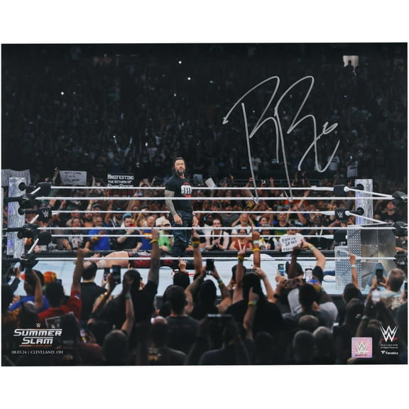 Roman Reigns WWE Autographed 16" x 20" 2024 SummerSlam Return Photograph - Fanatics Authentic Certified