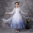 thumbnail image 5 of Vestido de princesa Elsa para niñas, ropa de malla con lentejuelas, de 2 a 10 años, para cumpleaños, Halloween, carnaval, fiesta, disfraz de niñas, 5 of 5