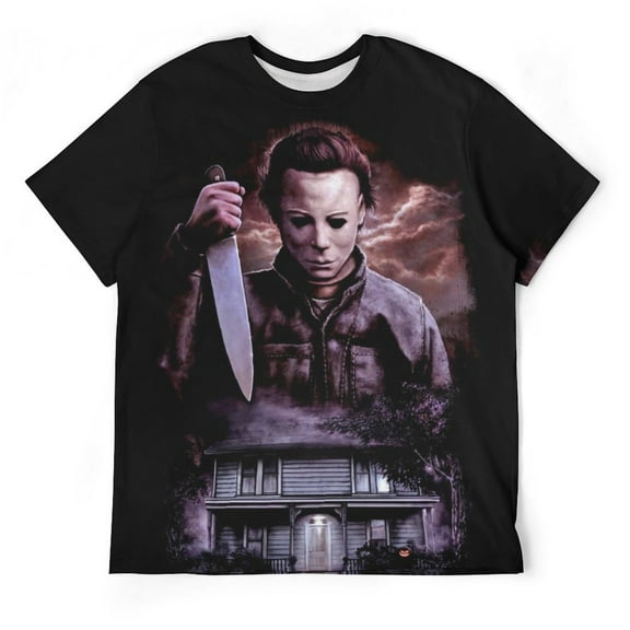 Michael Myers 3d Print Graphic T Shirt Short Sleeve Summer T-Shirt Novelty Casual Tee For Men Women Teen S