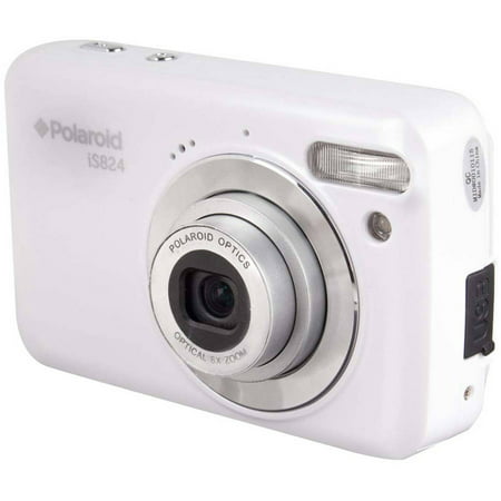 Polaroid White iS824 Digital Camera with 16 Megapixels and 8x Optical