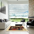 thumbnail image 7 of Ahgly Company Machine Washable Indoor Square Contemporary Vermilion Red Area Rugs, 8' Square, 7 of 7