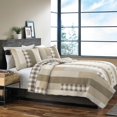thumbnail image 2 of Eddie Bauer Fairview Ensemble de Courtepointe Réversible en Coton 3 Pcs, King, Gris, 2 of 6