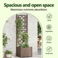 thumbnail image 3 of vidaXL Garden Raised Bed with Trellis, Planter with Drainage Hole, Mocha, 16.9"x16.9"x55.9", PP, 3 of 7