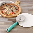 thumbnail image 5 of Martha Stewart Everyday Stainless Steel Drexler Pizza Cutter in Turquoise, 5 of 5
