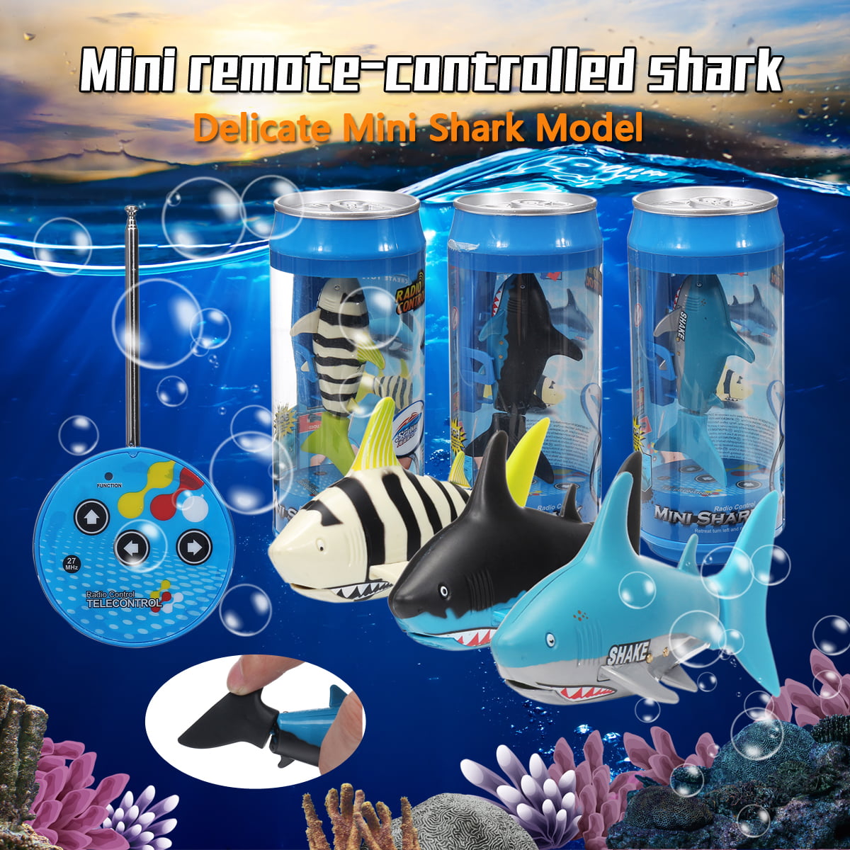 creative remote control inflatable shark toy ball