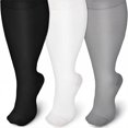 thumbnail image 4 of AUQ Compression Socks,High Elastic Fabric Compression Socks Men,Suitable for Multiple Sports Compression Stockings for Women,Black,3XL, 4 of 4