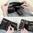 thumbnail image 4 of esafio Women's Bifold Leather RFID Wristlet Wallet with Card Slots, Brown, 4 of 6