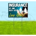 thumbnail image 1 of Insurance Low Rates (18" x 24") Yard Sign, Includes Metal Step Stake, 1 of 6