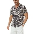 thumbnail image 5 of Puztloy Hawaiian Shirt for Men Sleeves Printed Casual Button Down Summer Beach Dress Shirts, 5 of 6