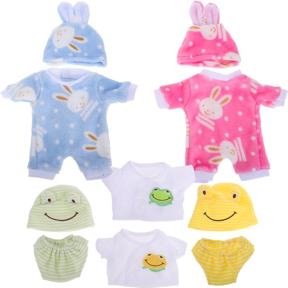 4 juegos de ropa realista para muñecas Reborn, conjunto de pijamas para perros para muñecas americanas de 12 pulgadas, bonita muñeca bebé, accesorios de ropa de animales