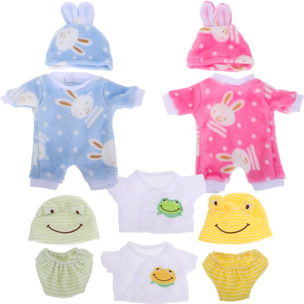 4 juegos de ropa realista para muñecas Reborn, conjunto de pijamas para perros para muñecas americanas de 12 pulgadas, bonita muñeca bebé, accesorios de ropa de animales