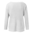 thumbnail image 6 of Women's Knit Sweater Color Block Pullover Long Sleeve Sweaters Tops Solid Print Black M, 6 of 9
