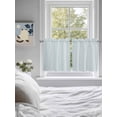 thumbnail image 4 of Half Window Curtains 24 Inches Long, Blue Striped Window Treatment Curtain Drapes, Blue White Stripes Farmhouse Short Curtains Tiers for Kitchen Over Sink, 27.5"x24", 2 Panels, 4 of 7