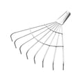 thumbnail image 2 of jinwen 8 Tines Garden Rake Head Turf Rake Head Manual Weeder Thatch Rake Head Leaf Rake round tines, 2 of 9