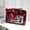 red, variant on Literary Chinese Style PU Small Square Bag for Women, Metal Ring Detail, Clear Display Window, Small Capacity, Handheld Shoulder Crossbody Ita Bag (13.4"x8.7"x5.1", 1.32lb)