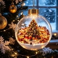 thumbnail image 4 of Glowing Christmas Diorama Ornament, Miniature Scene in Clear Ball with Warm | LED Light, Hanging Holiday Festive Decor, Christmas Collection, Charming Gifts for Family (3.15in, B), 4 of 7