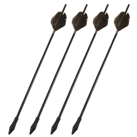 Masteelf Traditional Arrows Toy with Rubber Tips for Outdoor Game Fun and Family Gatherings 4pcs