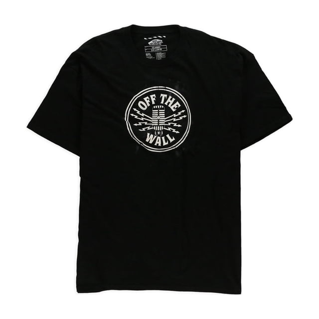 Vans - Camiseta gráfica para hombre con micrófono, color negro, talla mediana Vans Camiseta gráfica