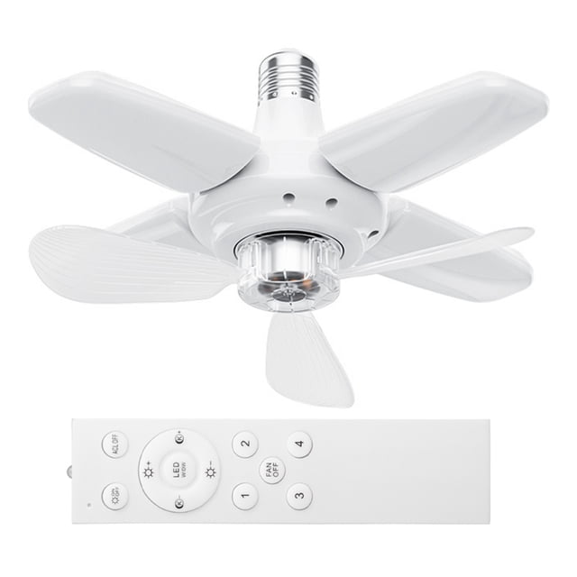 Ventilador de techo de 40W, lámpara LED, lámpara remota E27, ventilador de techo para dormitorio y cocina