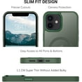 thumbnail image 6 of for iPhone 12 Case, iPhone 12 Pro Case, [Compatible with Magsafe] Slim Fit Shockproof Translucent Protective Women Men Girls Boys Case Cover for iPhone 12/12 Pro 6.1'', Dark Green, 6 of 16
