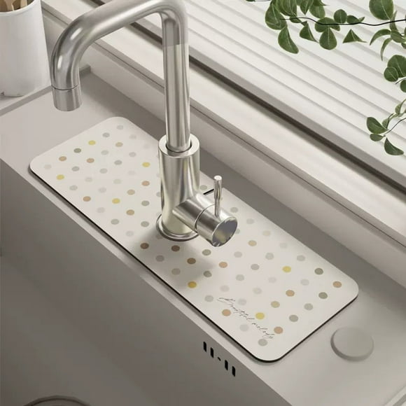 Kitchen Cleaning Supplies Product Title Household Kitchen Mat Soft Diatomite Absorbent Mat for Water Catching Polka Pattern Practical Easy to Clean Kitchen Accessory