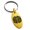 Gold, variant on Stainless Steel Letter Q Initial 3D Cube Box Monogram Engraved Small Oval Charm Keychain Keyring