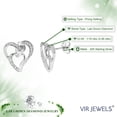 thumbnail image 3 of Vir Jewels 1/16 CTTW Lab Grown Diamond Dangle Earrings in Sterling Silver With Push Backs For Women, 3 of 4