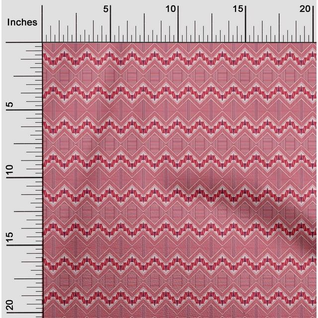 oneOone Silk Tabby Fabric Chevron & Triangle Geometric Decor Fabric Printed BTY 42 Inch Wide