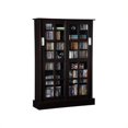 thumbnail image 1 of Atlantic Inc Windowpane Sliding Glass Door Media Cabinet in Espresso, 1 of 2