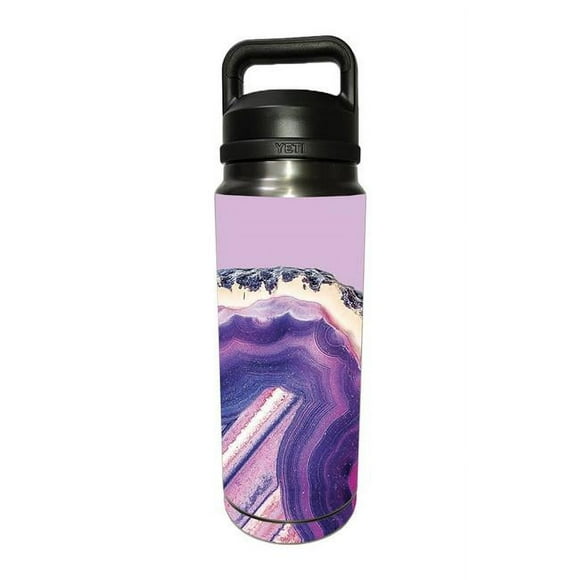 MightySkins YERABOT26-Purple Agate Skin Compatible with YETI Rambler 26 oz Bottle - Purple Agate
