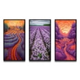 thumbnail image 2 of Designart "Lavender Fields Sunset Glow I" Lavender Framed Wall Art Set Of 3 - Purple Traditional Frame Canvas Set For Living Room Decor, 2 of 6