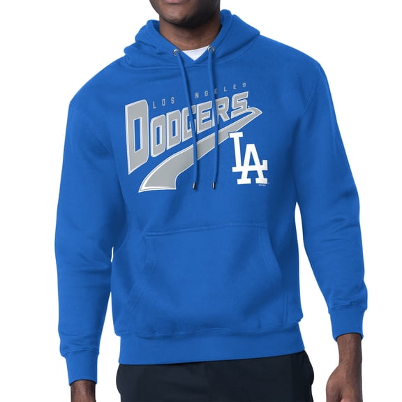 Men's Starter Royal Los Angeles Dodgers Modern Tailsweep Fleece Tri-Blend Pullover Hoodie