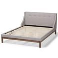 thumbnail image 4 of Baxton Studio Louvain Lit Plateforme Double Rembourré en Beige Grisâtre, 4 of 7