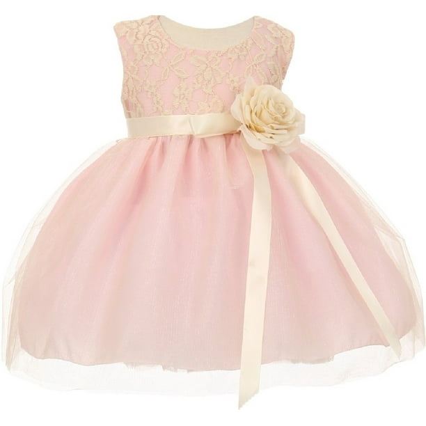 Blunight Collection Two Tone Lace Ribbon Baby Little Flower Girls
