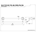 thumbnail image 2 of Kingston Brass BA175318AB 18 in. Heritage Dual Towel Bar, Antique Brass, 2 of 2