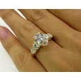 thumbnail image 5 of HeartsAndYou 5ct Oval Cut Moissanite Solitaire Ring 18k Yellow Gold over Silver Heart Shape Accents, 5 of 9